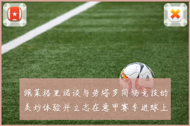 佩莱格里诺谈与劳塔罗同场竞技的美妙体验并立志在意甲赛季进球上双